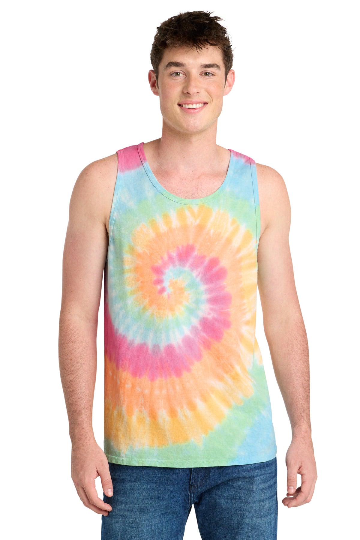 Port & Co Men's   Tie-Dye Tank Top