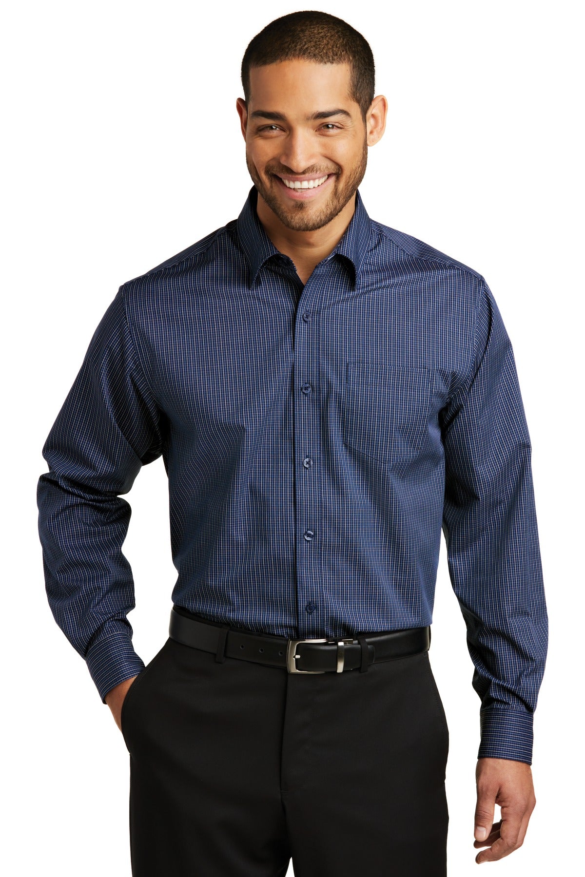 Port Authority Men's   Micro Tattersall Easy Care Shirt