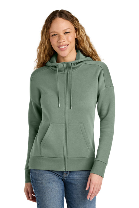 District Women's    Perfect Weight    Fleece Drop Shoulder Full-Zip Hoodie DT1104