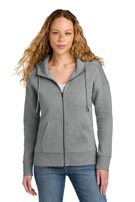 District Women's    Perfect Weight    Fleece Drop Shoulder Full-Zip Hoodie DT1104