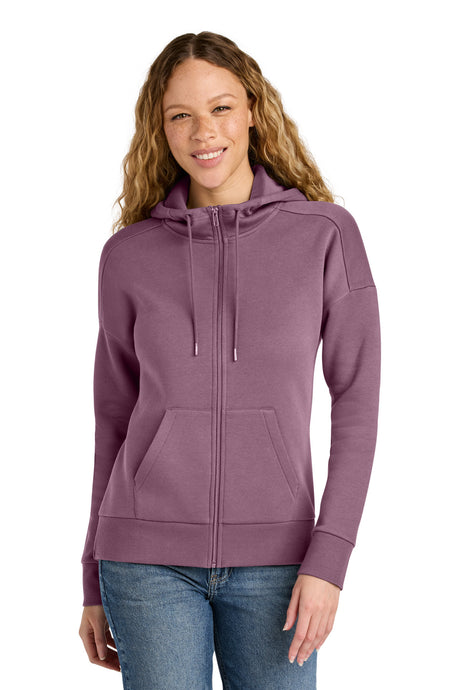 District Women's    Perfect Weight    Fleece Drop Shoulder Full-Zip Hoodie DT1104