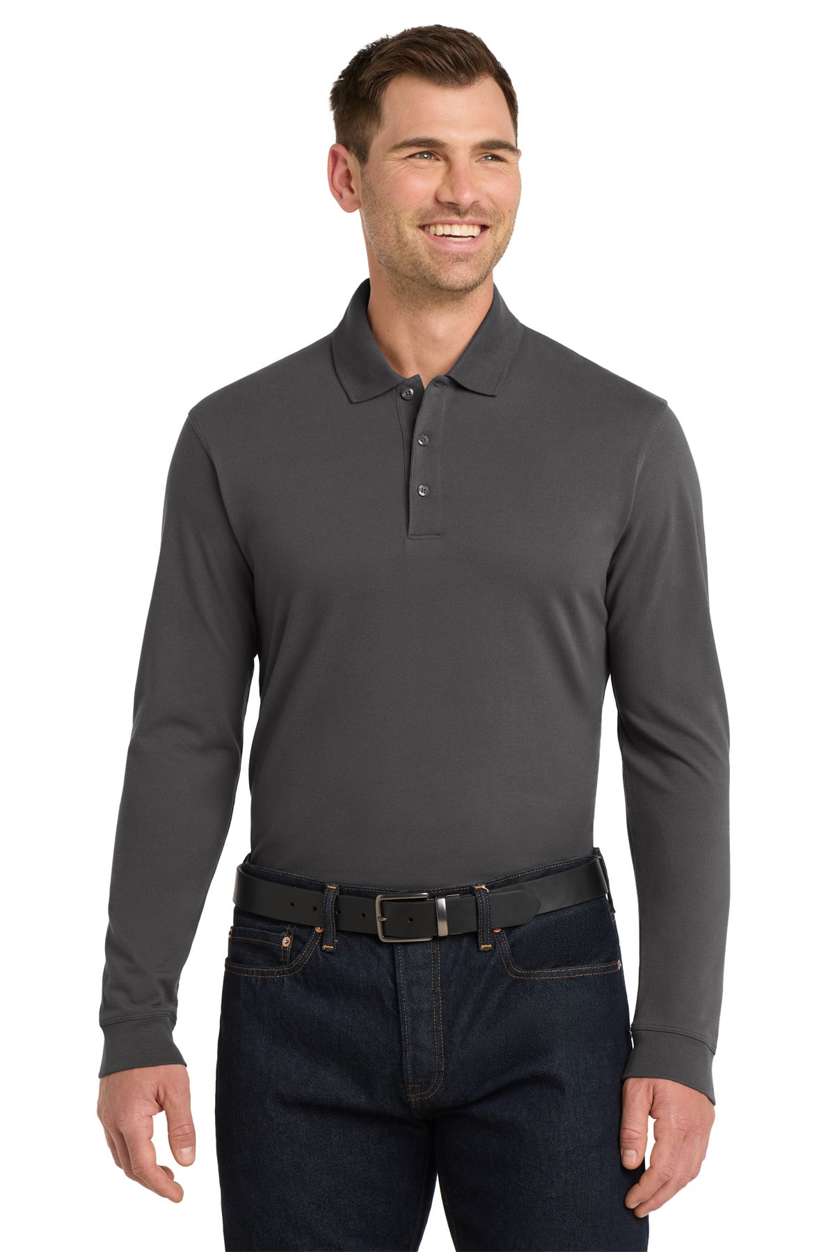 Port Authority Men's   EZCotton   Long Sleeve Polo