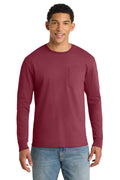 Port & Co Men’s   Beach Wash   Garment-Dyed Long Sleeve Pocket Tee  PC099LSP