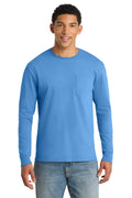 Port & Co Men’s   Beach Wash   Garment-Dyed Long Sleeve Pocket Tee  PC099LSP