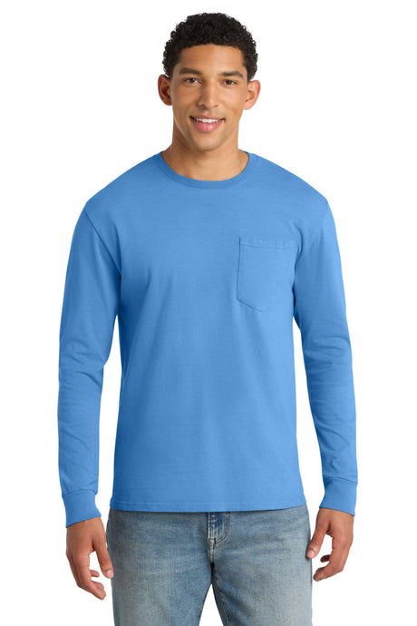 Port & Co Men’s   Beach Wash   Garment-Dyed Long Sleeve Pocket Tee  PC099LSP