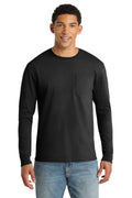 Port & Co Men’s   Beach Wash   Garment-Dyed Long Sleeve Pocket Tee  PC099LSP