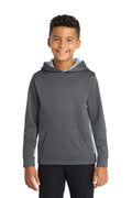 Sport-Tek Youth   Sport-Wick   CamoHex Fleece Colorblock Hooded Pullover