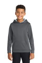 Sport-Tek Youth   Sport-Wick   CamoHex Fleece Colorblock Hooded Pullover
