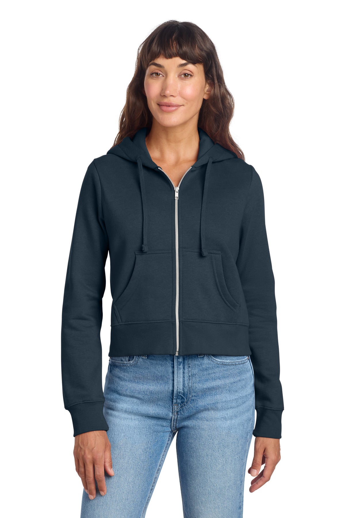 District Women's   V.I.T.   Fleece Full-Zip Hoodie DT6103