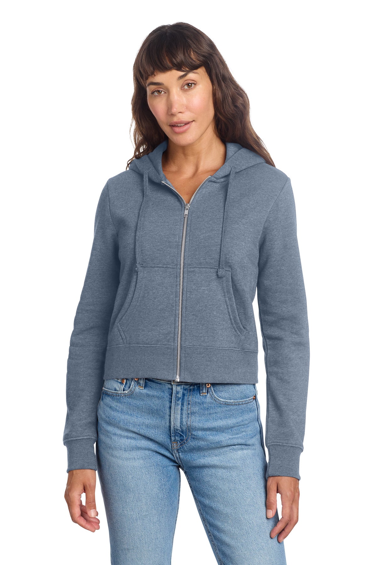 District Women's   V.I.T.   Fleece Full-Zip Hoodie DT6103