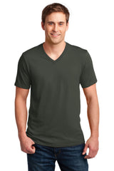 Anvil Men's   100% Combed Ring Spun Cotton V-Neck T-Shirt
