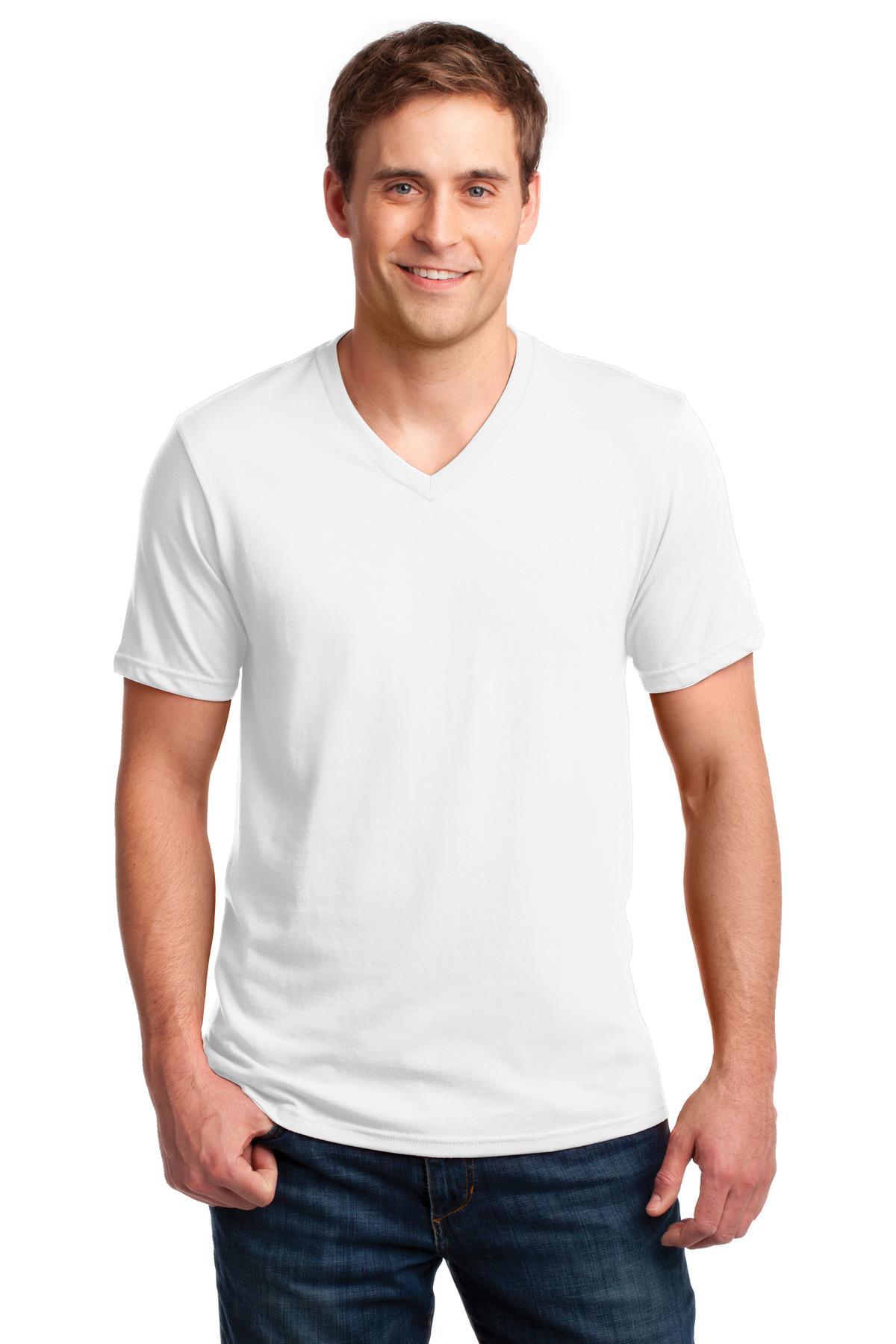 Anvil Men's   100% Combed Ring Spun Cotton V-Neck T-Shirt