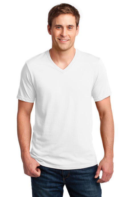 Anvil Men's   100% Combed Ring Spun Cotton V-Neck T-Shirt