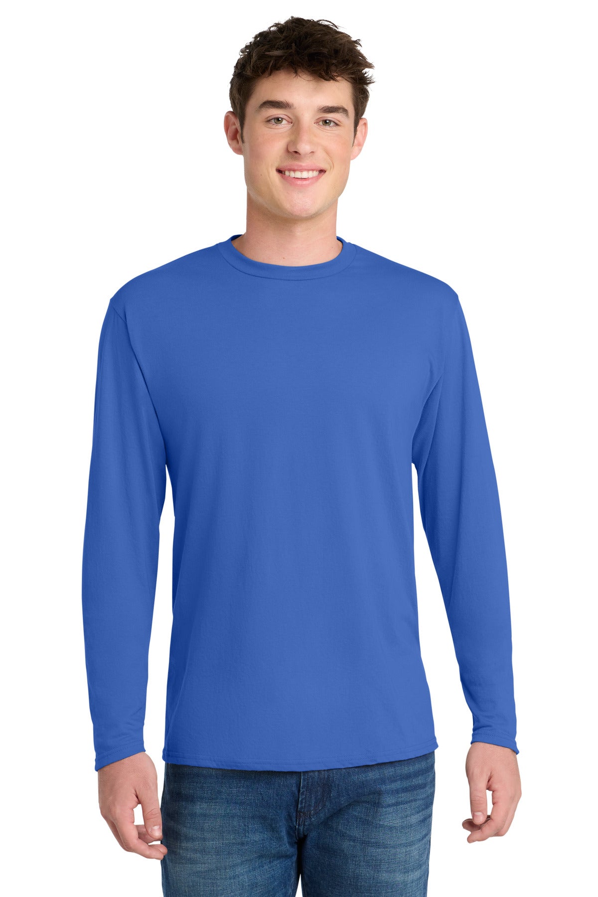 Port & Co Men's   Long Sleeve Performance Blend Tee