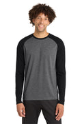 Sport-Tek Men's    PosiCharge    Long Sleeve Tri-Blend Wicking Raglan Tee ST400LS