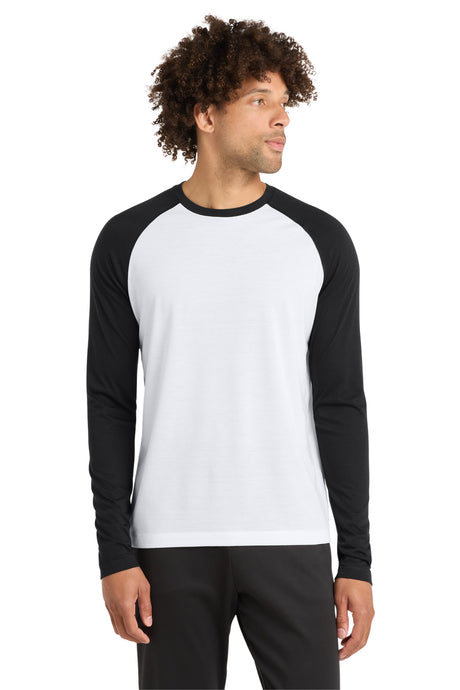 Sport-Tek Men's    PosiCharge    Long Sleeve Tri-Blend Wicking Raglan Tee ST400LS