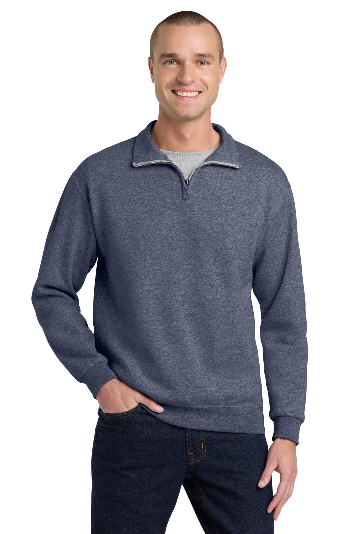 Jerzees Men's   NuBlend   1/4-Zip Cadet Collar Sweatshirt