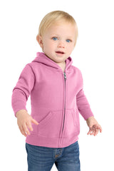 Port & Co Youth   Infant Core Fleece Full-Zip Hooded Sweatshirt