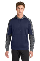 Sport-Tek Men's   Sport-Wick   Mineral Freeze Fleece Colorblock Hooded Pullover
