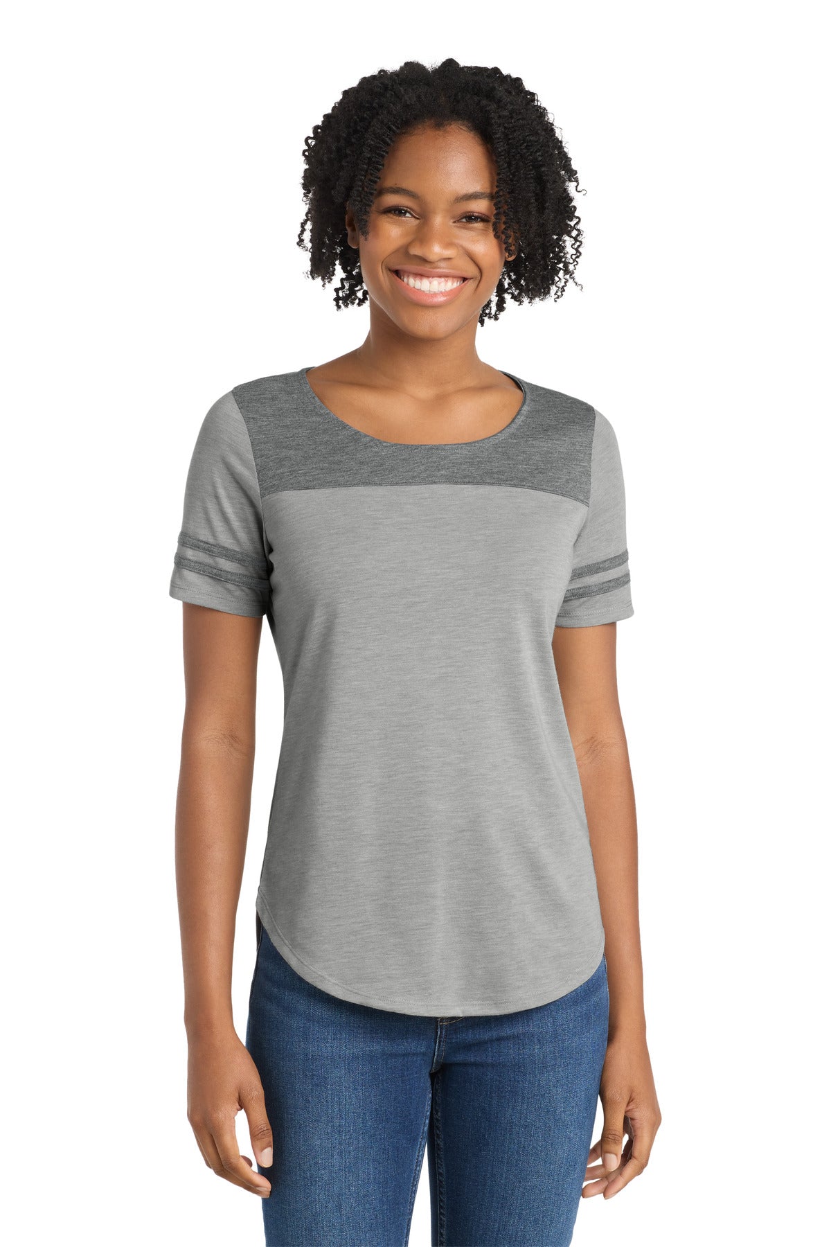 Sport-Tek Women's    PosiCharge    Tri-Blend Wicking Fan Tee