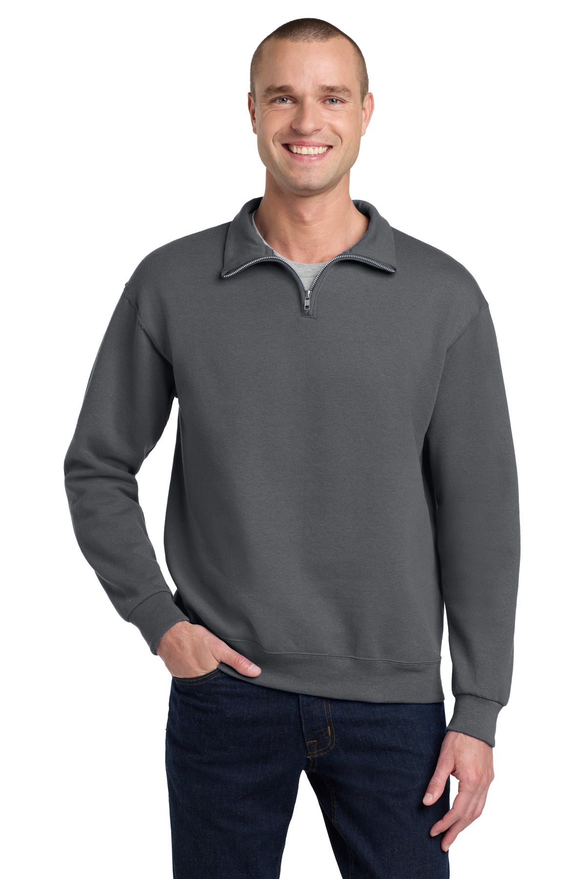 Jerzees Men's   NuBlend   1/4-Zip Cadet Collar Sweatshirt