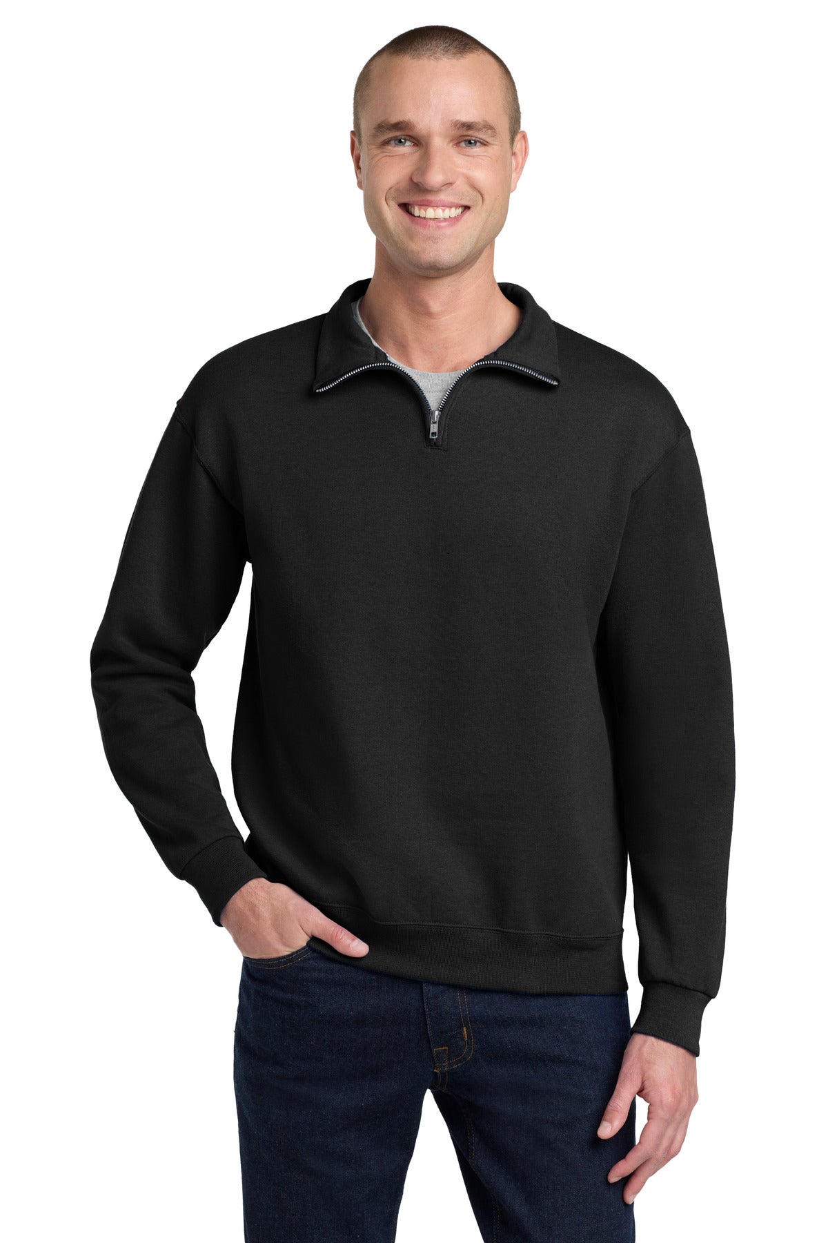 Jerzees Men's   NuBlend   1/4-Zip Cadet Collar Sweatshirt