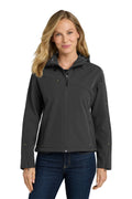 Port Authority Women's   Textured Hooded Soft Shell Jacket
