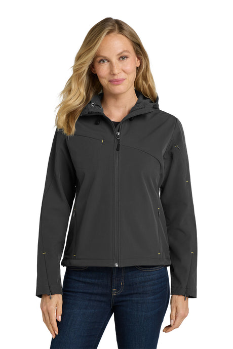 Port Authority Women's   Textured Hooded Soft Shell Jacket