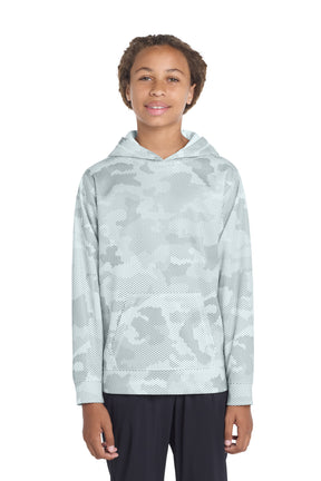 Sport-Tek Youth   Sport-Wick   CamoHex Fleece Hooded Pullover