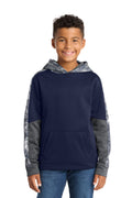 Sport-Tek Youth   Sport-Wick   Mineral Freeze Fleece Colorblock Hooded Pullover