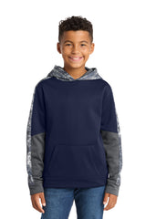 Sport-Tek Youth   Sport-Wick   Mineral Freeze Fleece Colorblock Hooded Pullover
