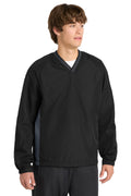 Sport-Tek Men's   Tipped V-Neck Raglan Wind Shirt