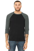 Bella + Canvas Men's    3/4-Sleeve Baseball Tee
