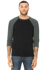 Bella + Canvas Men's    3/4-Sleeve Baseball Tee
