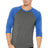 Bella + Canvas Men's    3/4-Sleeve Baseball Tee