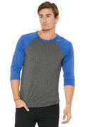 Bella + Canvas Men's    3/4-Sleeve Baseball Tee