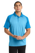 Sport-Tek Men's    PosiCharge    RacerMesh    Raglan Heather Block Polo