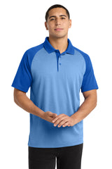 Sport-Tek Men's    PosiCharge    RacerMesh    Raglan Heather Block Polo