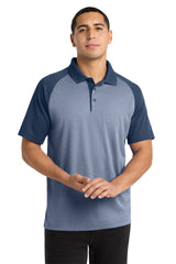 Sport-Tek Men's    PosiCharge    RacerMesh    Raglan Heather Block Polo