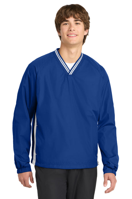 Sport-Tek Men's   Tipped V-Neck Raglan Wind Shirt