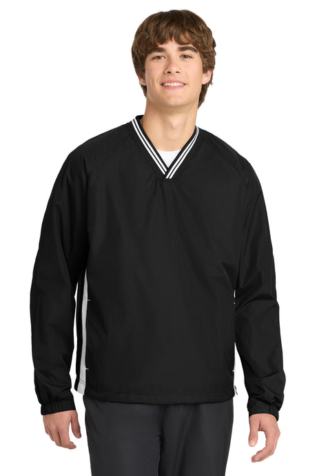 Sport-Tek Men's   Tipped V-Neck Raglan Wind Shirt