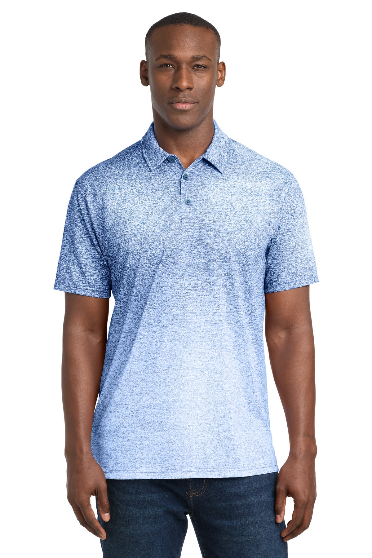 Sport-Tek Men's    Ombre Heather Polo