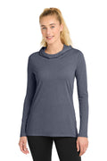 Sport-Tek Women's   PosiCharge    Tri-Blend Wicking Long Sleeve Hoodie LST406