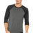 Bella + Canvas Men's    3/4-Sleeve Baseball Tee