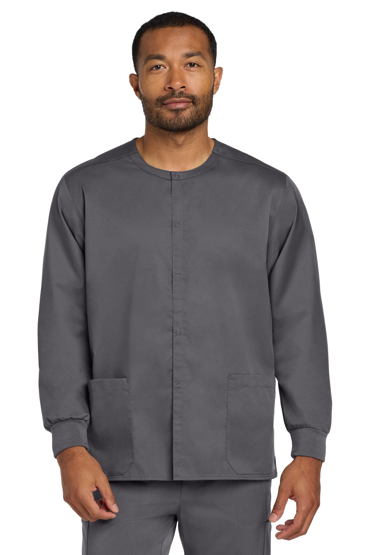 Wink Men's   WorkFlex Snap-Front Scrub Jacket WW3080