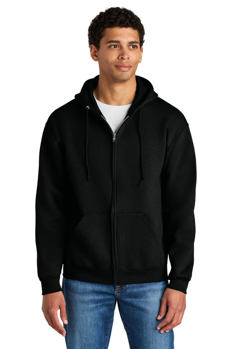 Jerzees Men's Rugged   Full-Zip Hooded Sweatshirt Z12M