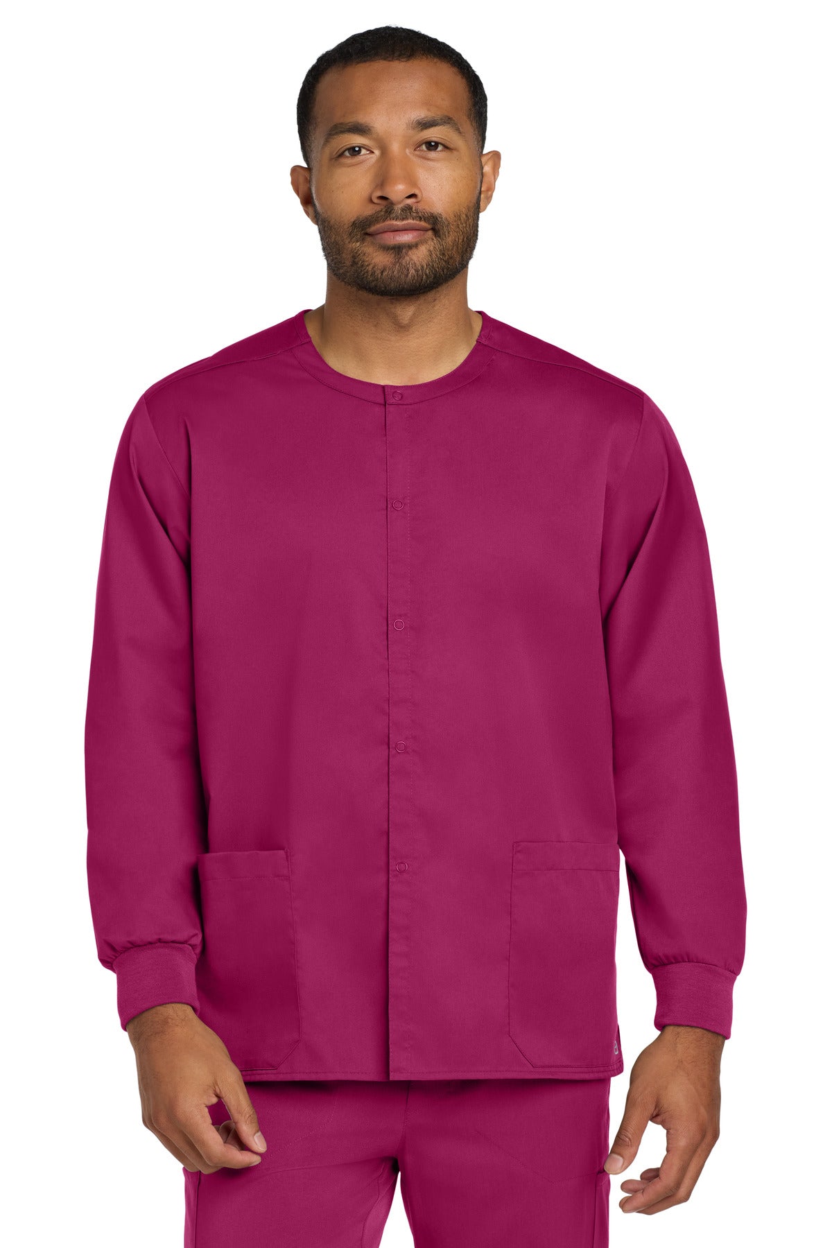 Wink Men's   WorkFlex Snap-Front Scrub Jacket WW3080