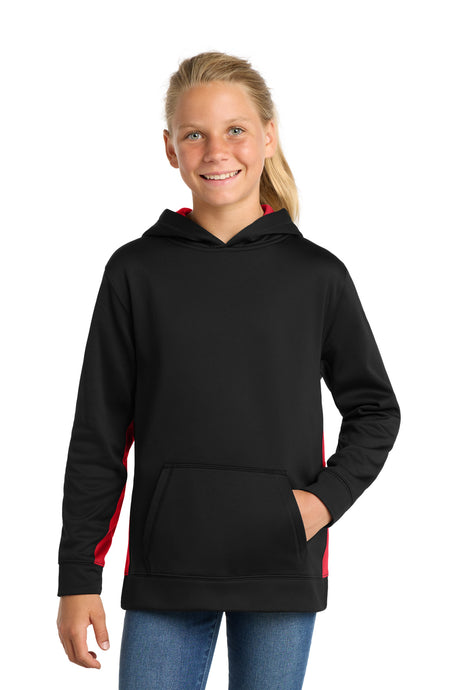 Sport-Tek Youth   Sport-Wick   Fleece Colorblock Hooded Pullover