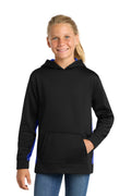 Sport-Tek Youth   Sport-Wick   Fleece Colorblock Hooded Pullover