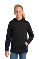 Sport-Tek Youth   Sport-Wick   Fleece Colorblock Hooded Pullover